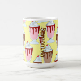 Aardbei en chocolade milkshakes koffiemok