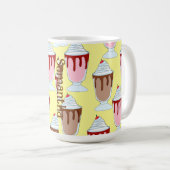 Aardbei en chocolade milkshakes koffiemok (Voorkant rechts)