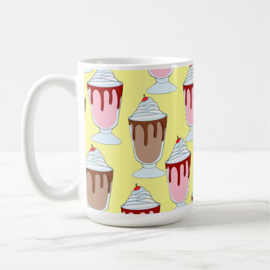 Aardbei en chocolade milkshakes koffiemok (Links)