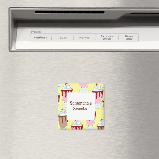 Aardbei en chocolade milkshakes magneet (Insitu (Vaatwasser))