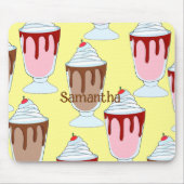 Aardbei en chocolade milkshakes muismat (Voorkant)