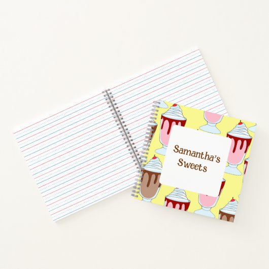 Aardbei en chocolade milkshakes notitieboek (Binnen)