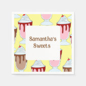 Aardbei en chocolade milkshakes servet (Voorkant)