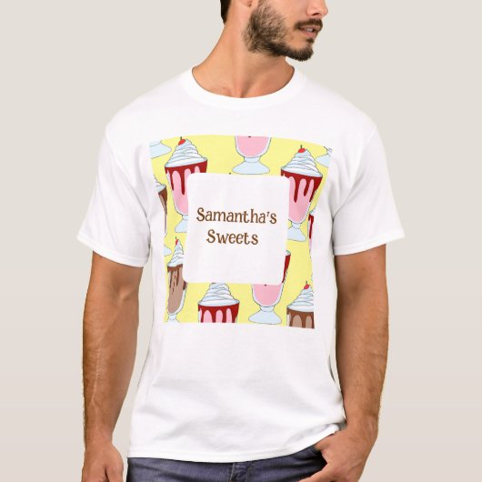 Aardbei en chocolade milkshakes t-shirt (Voorkant)