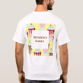 Aardbei en chocolade milkshakes t-shirt (Achterkant)