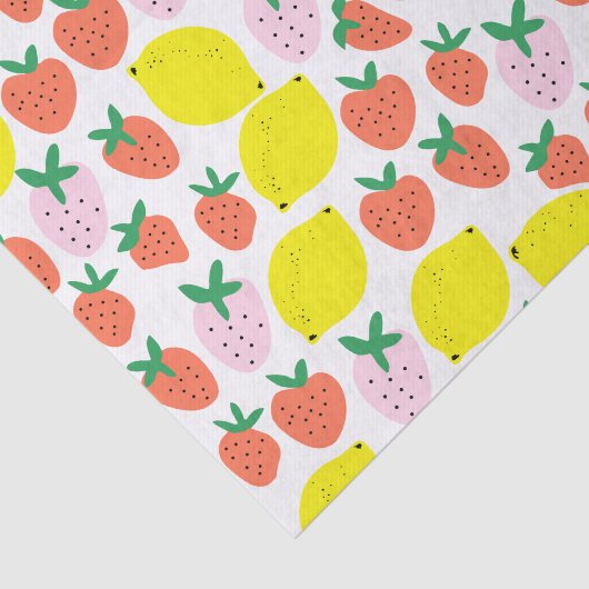 Aardbei en citroen tissuepapier (Detail)