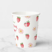 Aardbei en Daisy Berry eerste verjaardag zomer Papieren Bekers (Links)