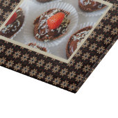Aardbei en Donkere chocolade-dessert Snijplank (Hoek)