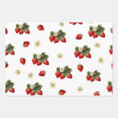Aardbei en gingham schattige cadeau wrap sheets inpakpapier vel (Voorkant 2)