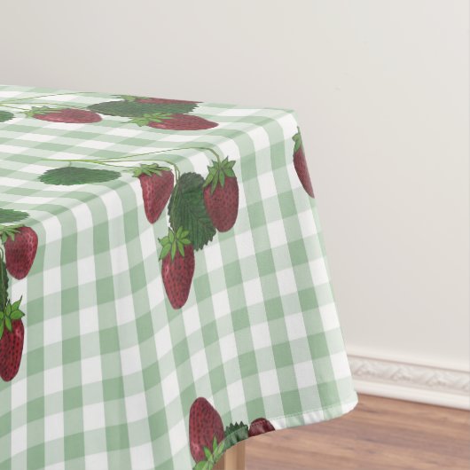 Aardbei en Gingham Tablecloth Tafelkleed (Voorbeeld)