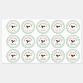 Aardbei en Gingham Voedseletiketten Labels (Vel)