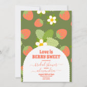  aardbei en groen Vrijgezellenfeest Kaart (Voorkant)