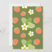  aardbei en groen Vrijgezellenfeest Kaart (Achterkant)