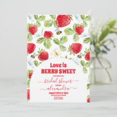 Aardbei en groen Vrijgezellenfeest Kaart (Staand voorkant)