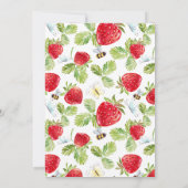 Aardbei en groen Vrijgezellenfeest Kaart (Achterkant)