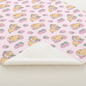 Aardbei en Guinee, roze Sherpa Deken (3/4)