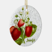 Aardbei en Kant Keramisch Ornament (Rechts)