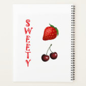 Aardbei en kersen Zoete Fruit Snack traktatie Planner (Achterkant)