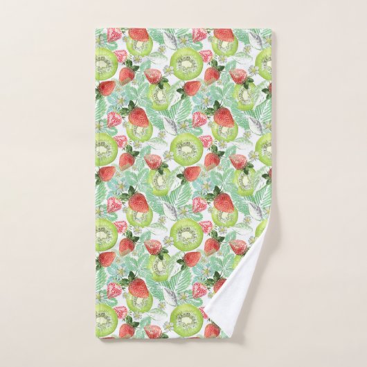 Aardbei en kiwi bad handdoek (Handdoek)