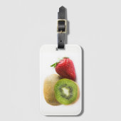 aardbei en kiwi bagagelabel (Voorkant (verticaal))