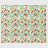 aardbei en kiwi cadeaupapier (Vlak)