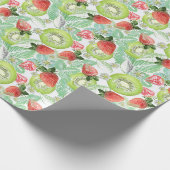 aardbei en kiwi cadeaupapier (Hoek)