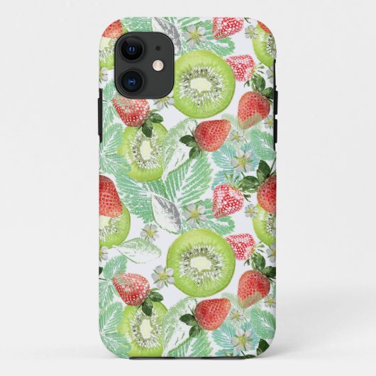 Aardbei en kiwi Case-Mate iPhone case (Achterkant)