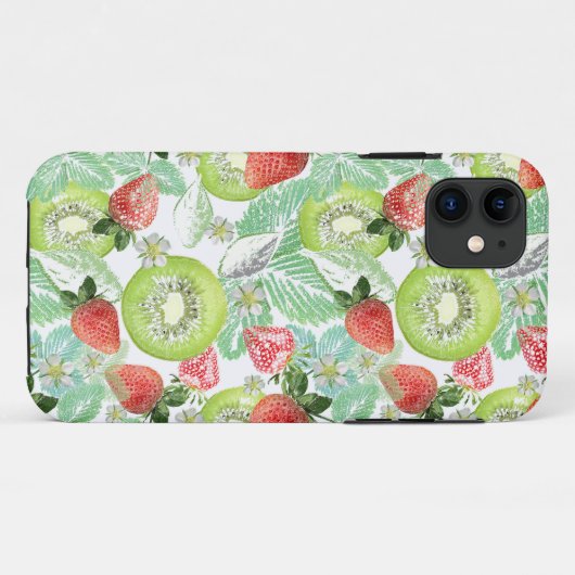 Aardbei en kiwi Case-Mate iPhone case (Achterkant (horizontaal))