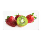 aardbei en kiwi etiket (Voorkant)