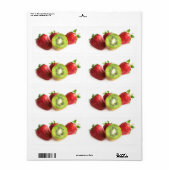 aardbei en kiwi etiket (Full Sheet)