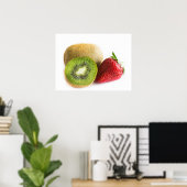 aardbei en kiwi poster (Thuiskantoor)