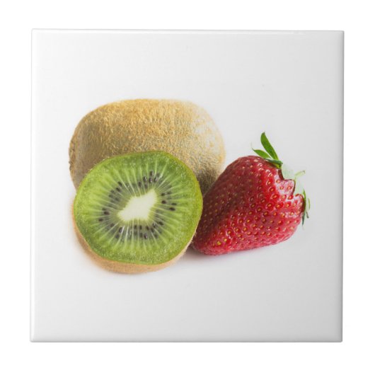 aardbei en kiwi tegeltje (Voorkant)