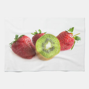 aardbei en kiwi theedoek