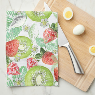 Aardbei en kiwi theedoek