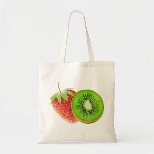 aardbei en kiwi tote bag (Voorkant)