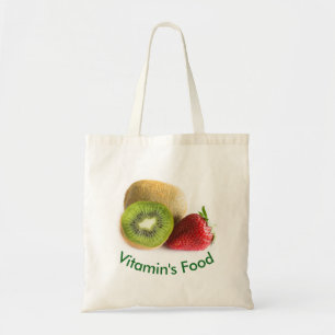 aardbei en kiwi tote bag