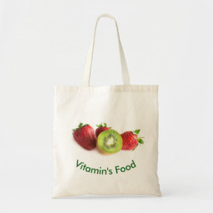 aardbei en kiwi tote bag