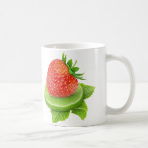 Aardbei en limoen koffiemok