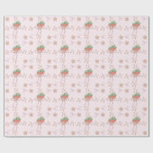 Aardbei en lint cadeaupapier (Vlak)