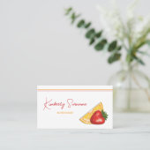 Aardbei en Oranje vruchten voedingsdeskundige Visitekaartje (Staand voorkant)