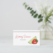 Aardbei en plak van Limoen Fruits Nutritionist Visitekaartje (Staand voorkant)