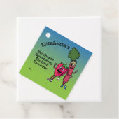 Aardbei en rabarber Pals Jam Pie Cobbler Bedankjes Labels (In situ)