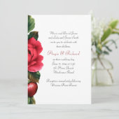 Aardbei en roodrozen kaart (Staand voorkant)