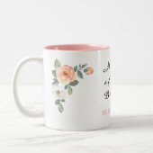 Aardbei en Roos van Cream Moeder van Bride Tweekleurige Koffiemok (Links)