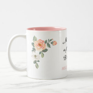 Aardbei en  Roos van Cream Moeder van Bride Tweekleurige Koffiemok