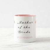 Aardbei en Roos van Cream Moeder van Bride Tweekleurige Koffiemok (Center)