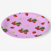 Aardbei en roze schattige papieren borden papieren bordje (Gekanteld)