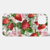 Aardbei en Rozen Case-Mate iPhone Case (Achterkant (horizontaal))