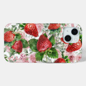 Aardbei en Rozen Case-Mate iPhone Case (Achterkant (horizontaal))