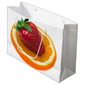Aardbei en sinaasappel groot cadeauzakje (Voorkant Gekanteld)